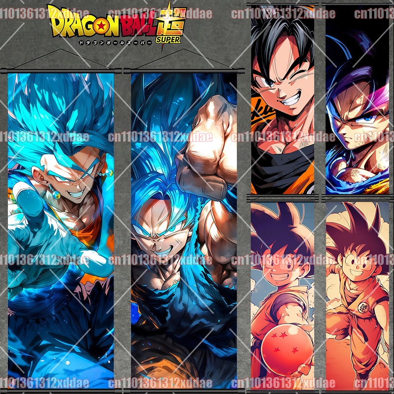 Canvas Painting - Dragon Ball Scroll Painting HD Retro