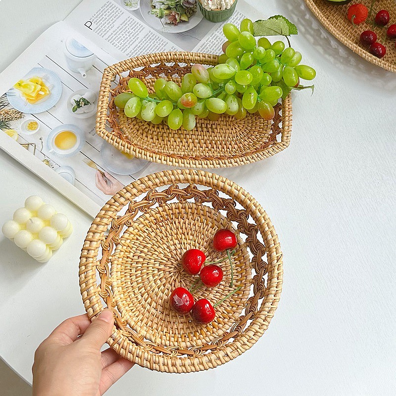 Home Decor Vietnam - Vietnam Rattan Woven Snack Basket Bread