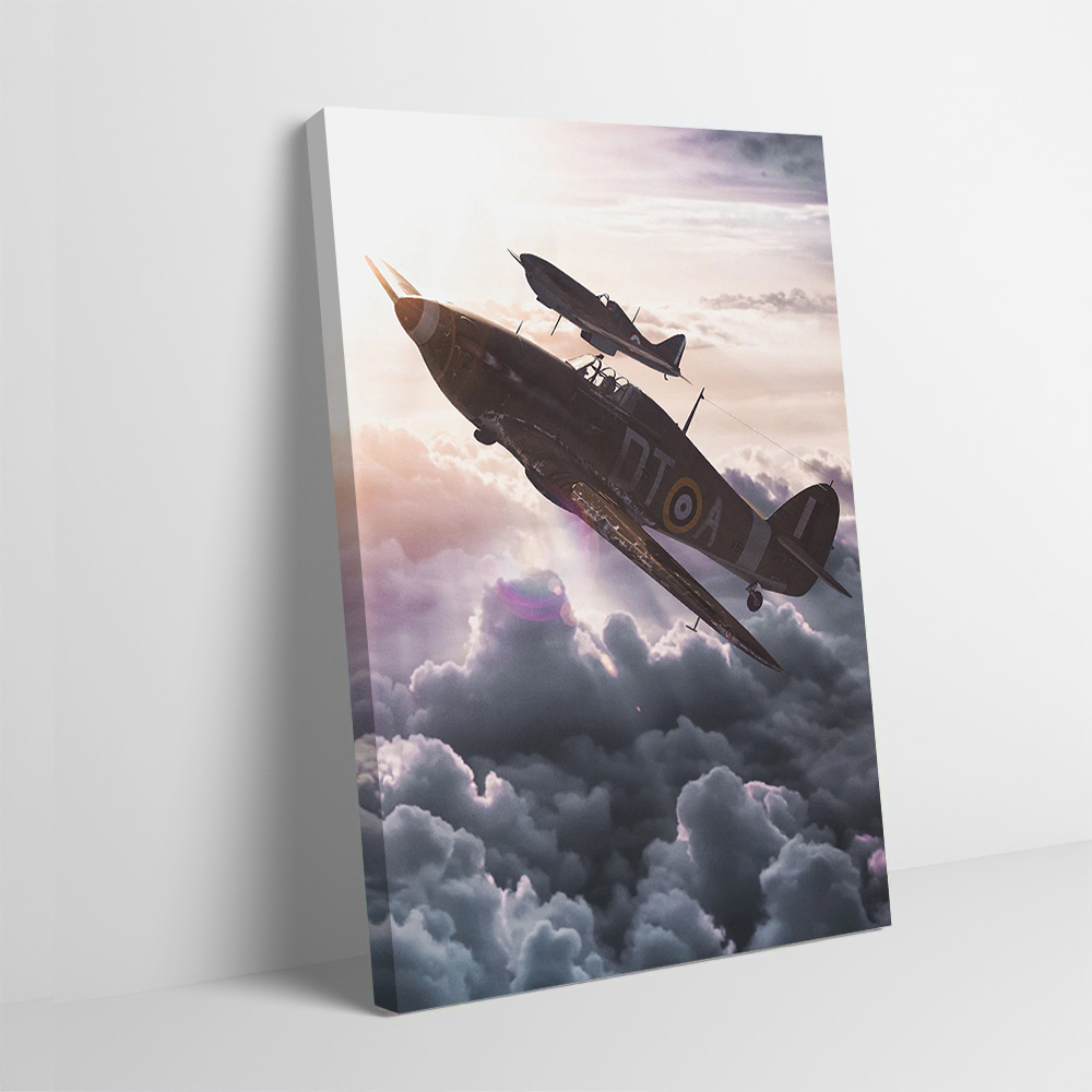 Home Decor Interior - Ww2 Planes Poster Customizable Printed Canvas