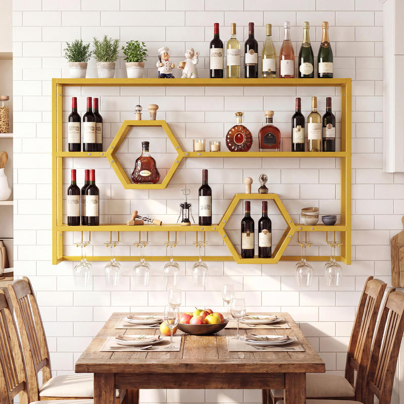 Floating Shelves - Wall Mounted Wine Rack 47