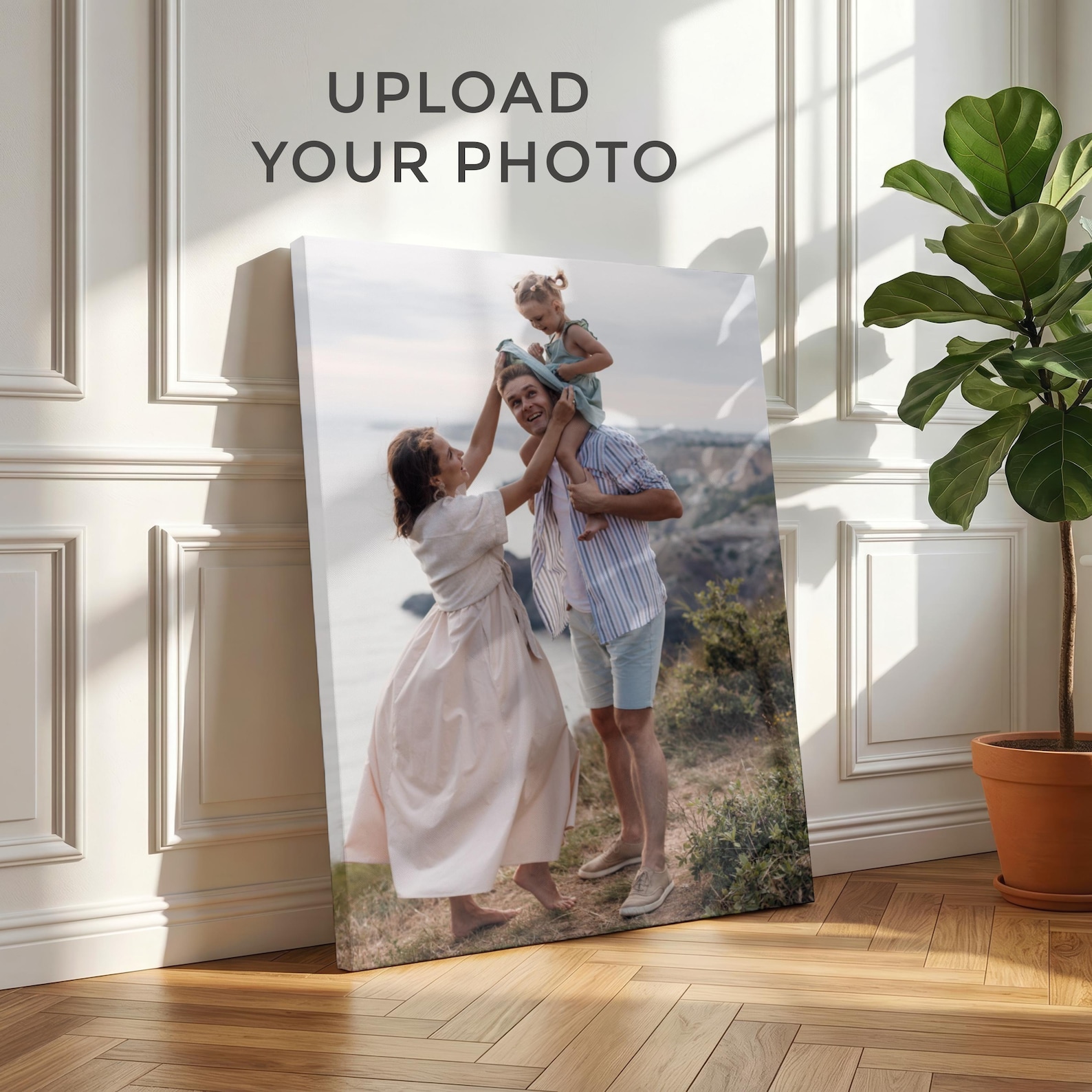 Home Decor Wall Art - Personalized Photo Canvas, Custom Family Wall