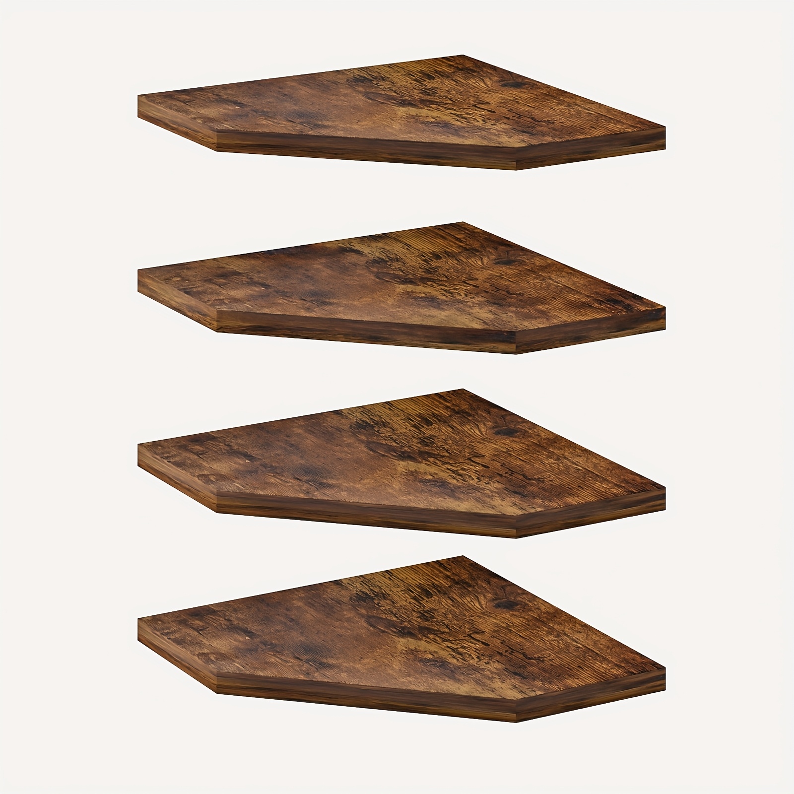 Floating Shelves - TOMNK Country Style Wooden Corner Wall