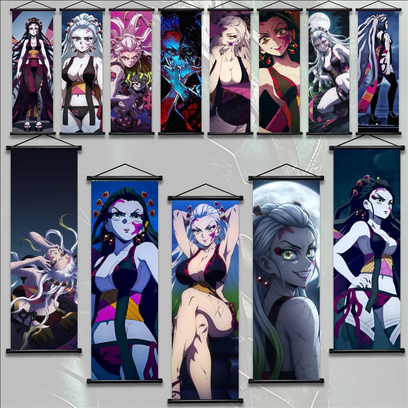 Home Decor Wall Art - Demon Slayer Daki Hanging Scrolls Set