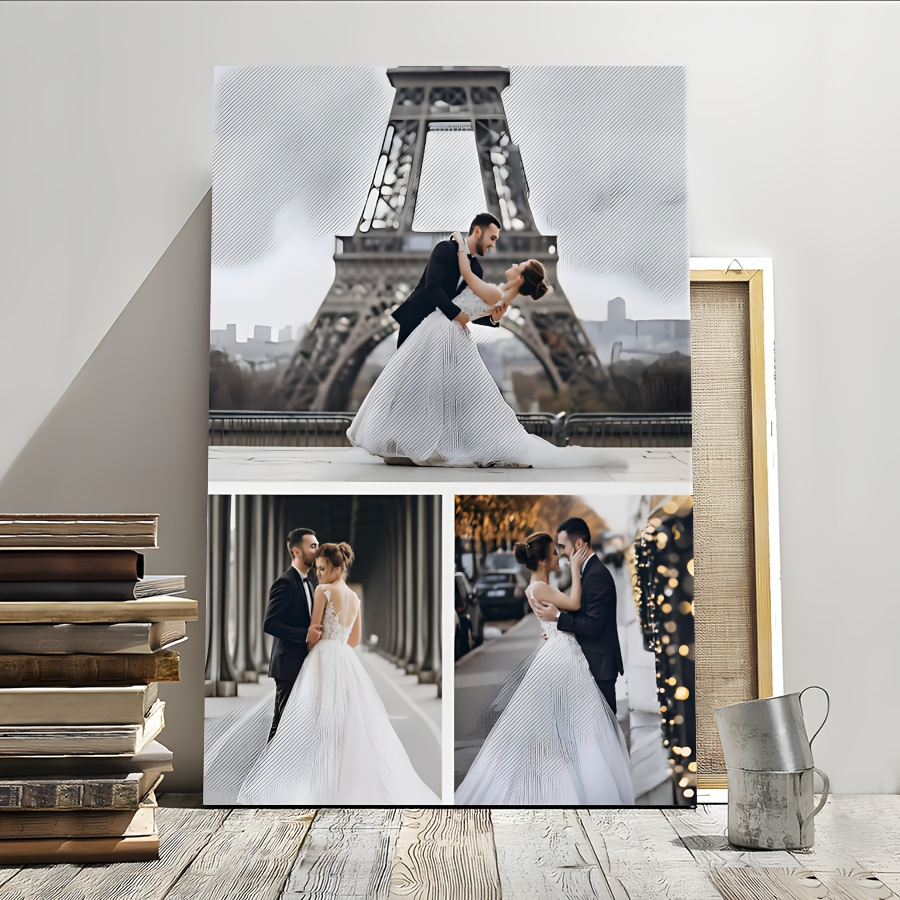 Home Decor Wall Art - 2D flat-1pc Framed Canvas Canvas Collage