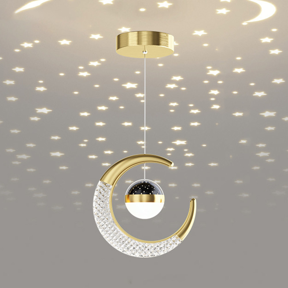 Hanging Moon Lamp - Modern LED Dining Room Lamp Personality
