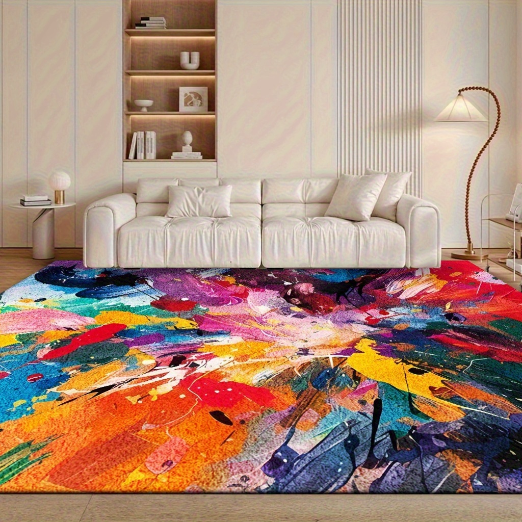 Home Decor Retailers - Modern Abstract Oil Painting Area Rug,