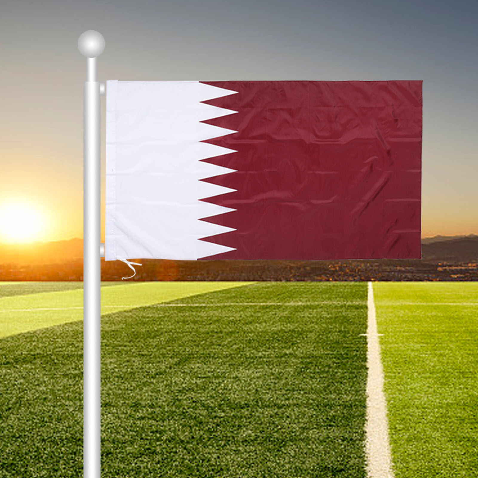 Qatar Flag Hanging Polyester N – Home Decor Qatar Bewertung und Preis