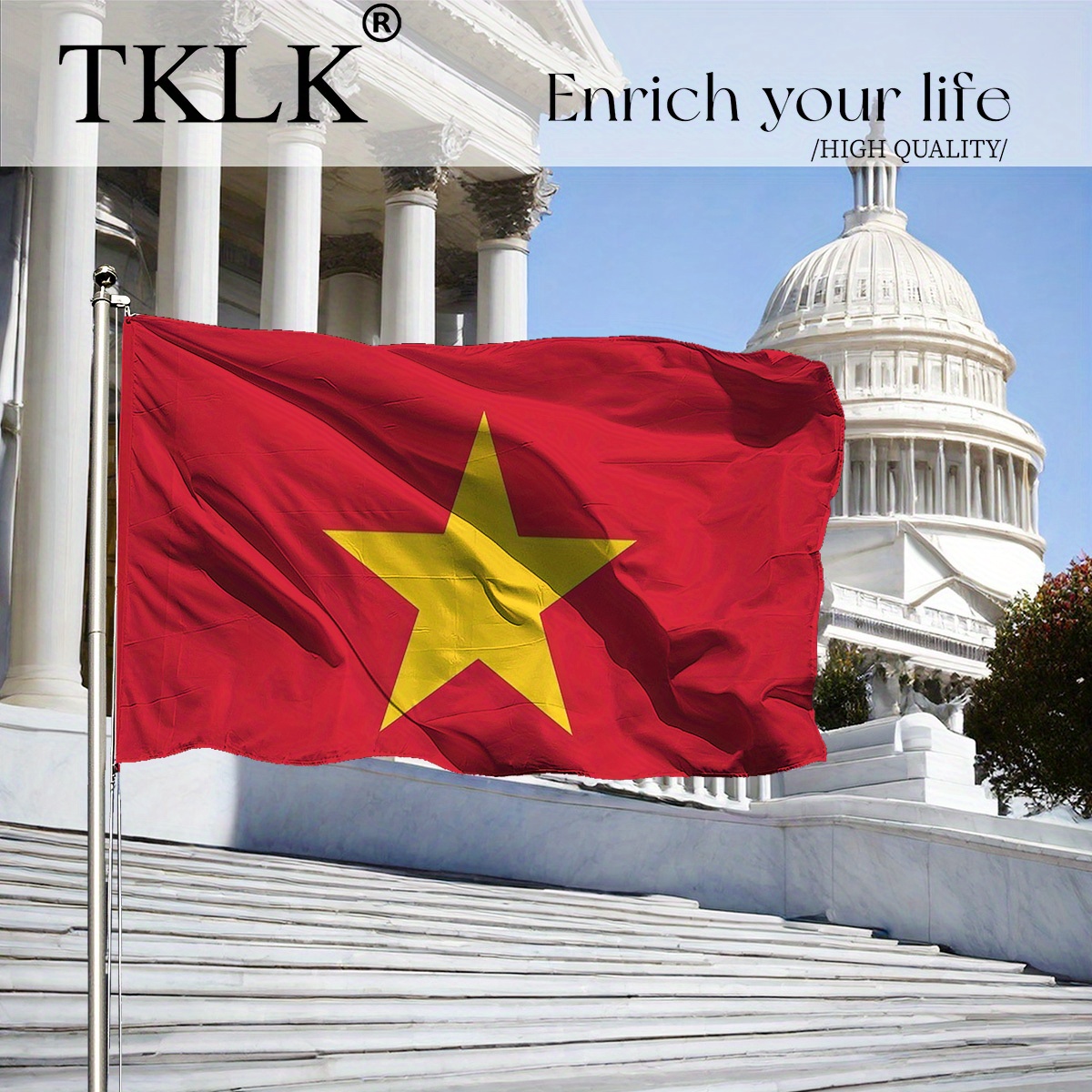 1pc Vietnam Flag - 35.43x59.06 – Home Decor Vietnam Bewertung und Preis