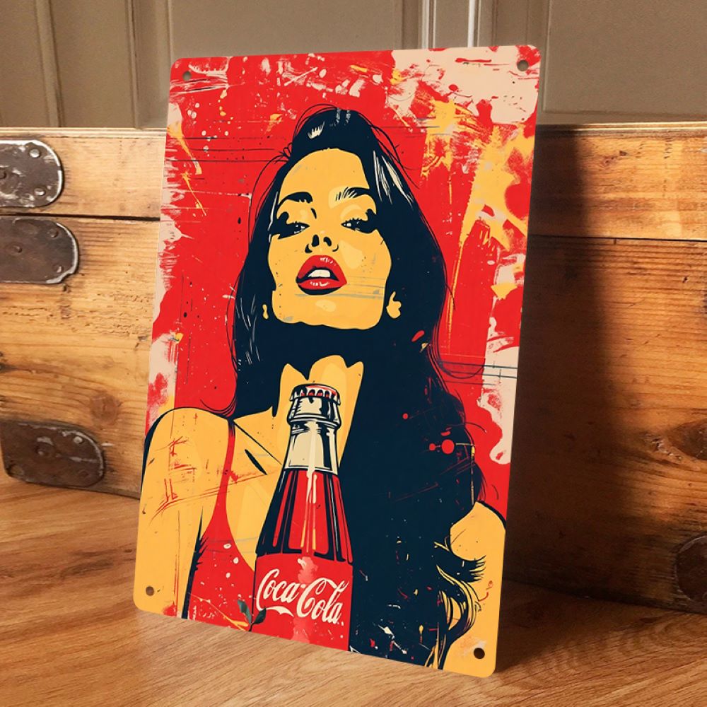 1PC 2D flat vintage Coca Cola  – Home Decor Shop Bewertung und Preis