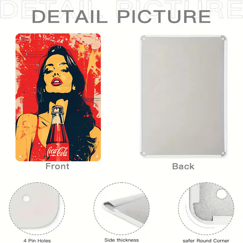 1PC 2D flat vintage Coca Cola  – Home Decor Shop Bewertung und Preis