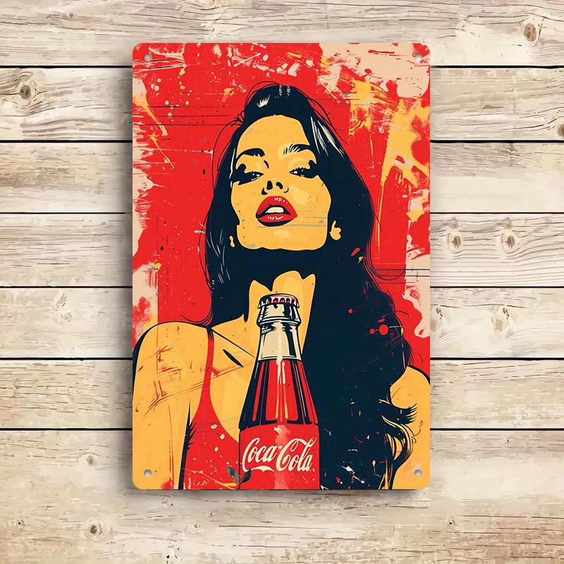 1PC 2D flat vintage Coca Cola  – Home Decor Shop Bewertung und Preis
