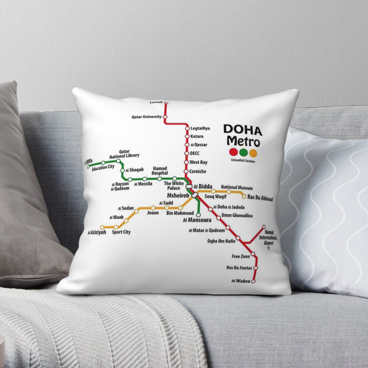 Qatar Doha Metro Map Square Pi – Home Decor Qatar Bewertung und Preis