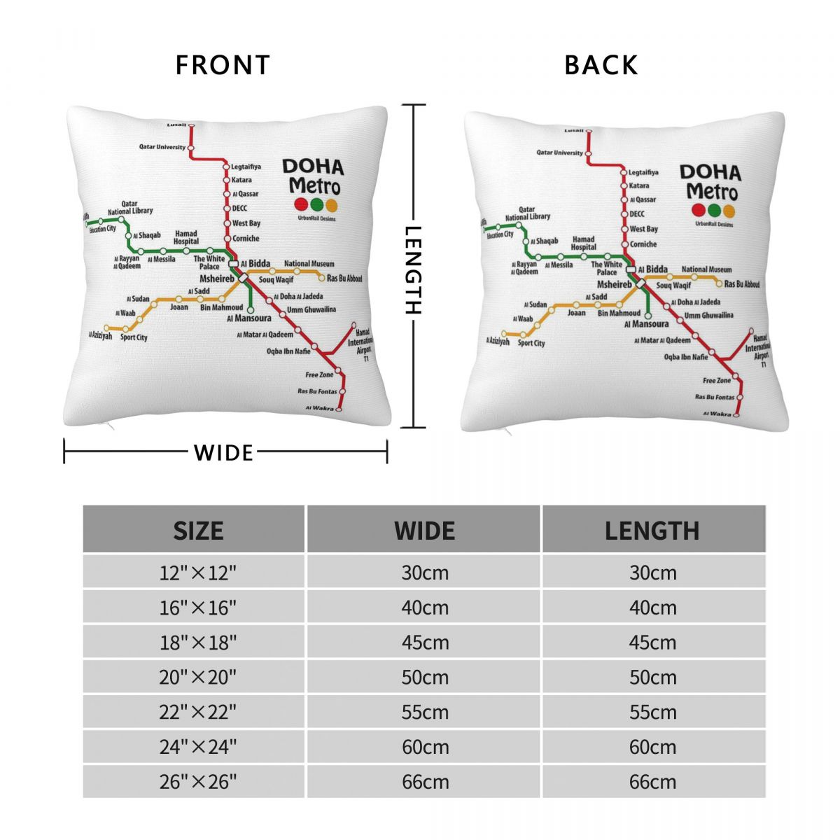 Qatar Doha Metro Map Square Pi – Home Decor Qatar Bewertung und Preis