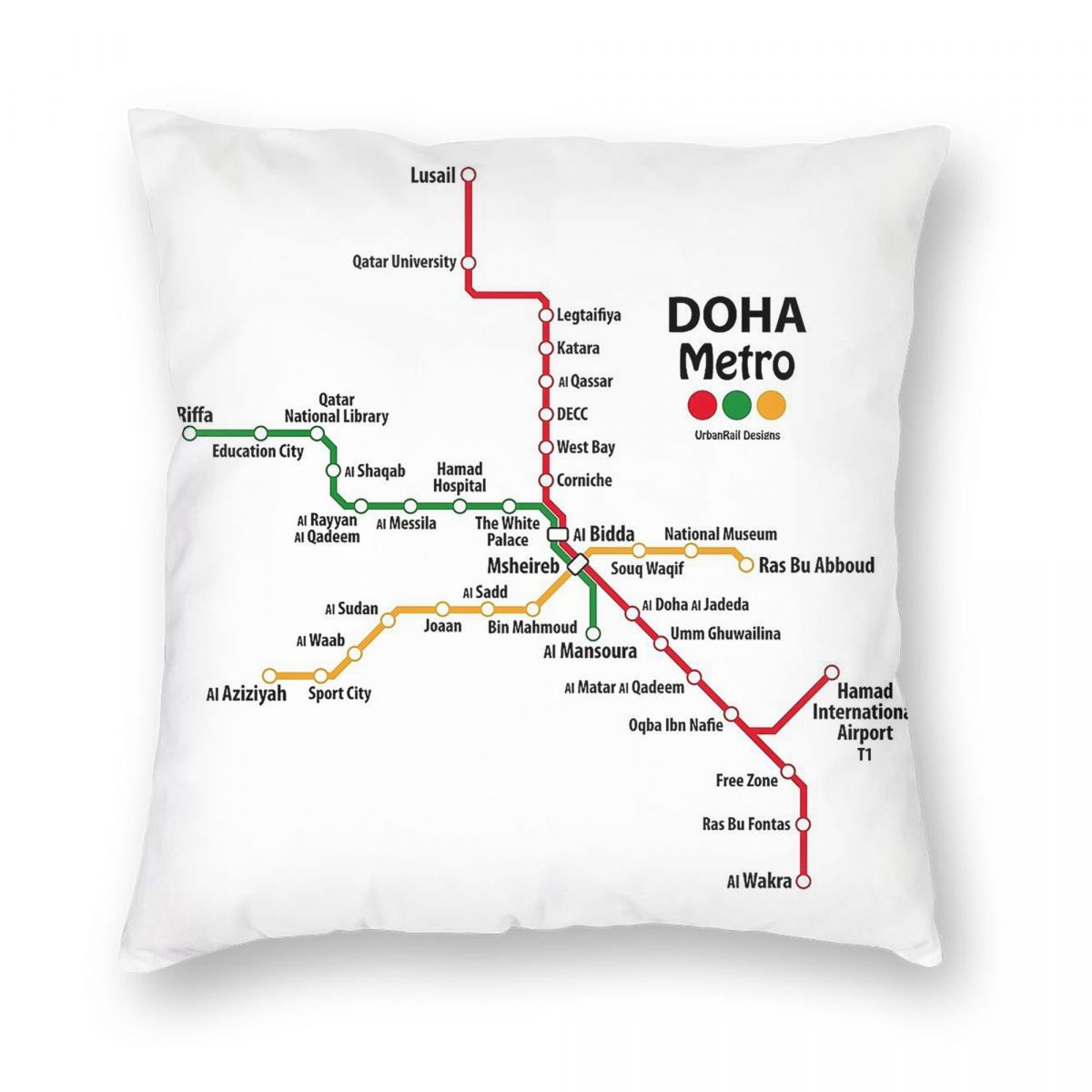 Qatar Doha Metro Map Square Pi – Home Decor Qatar Bewertung und Preis