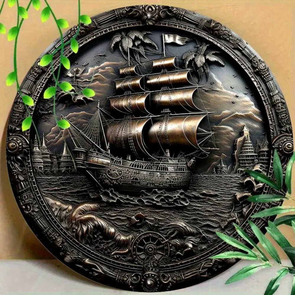 3D Pirate Ship Metal Wall Art: – Home Decor Shop Bewertung und Preis