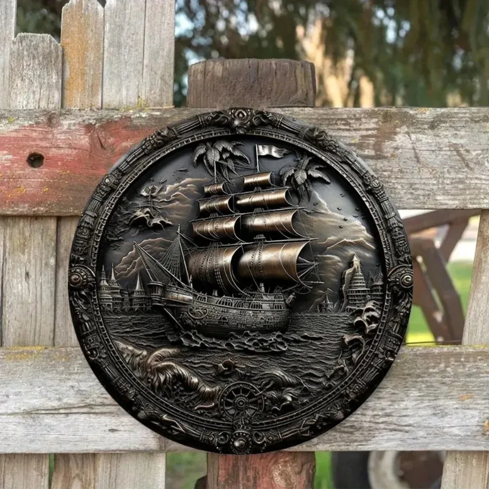 3D Pirate Ship Metal Wall Art: – Home Decor Shop Bewertung und Preis