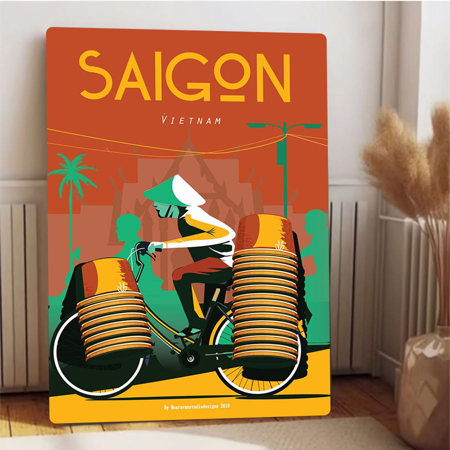 Saigon Vietnam Bicycle Vendor  – Home Decor Vietnam Bewertung und Preis