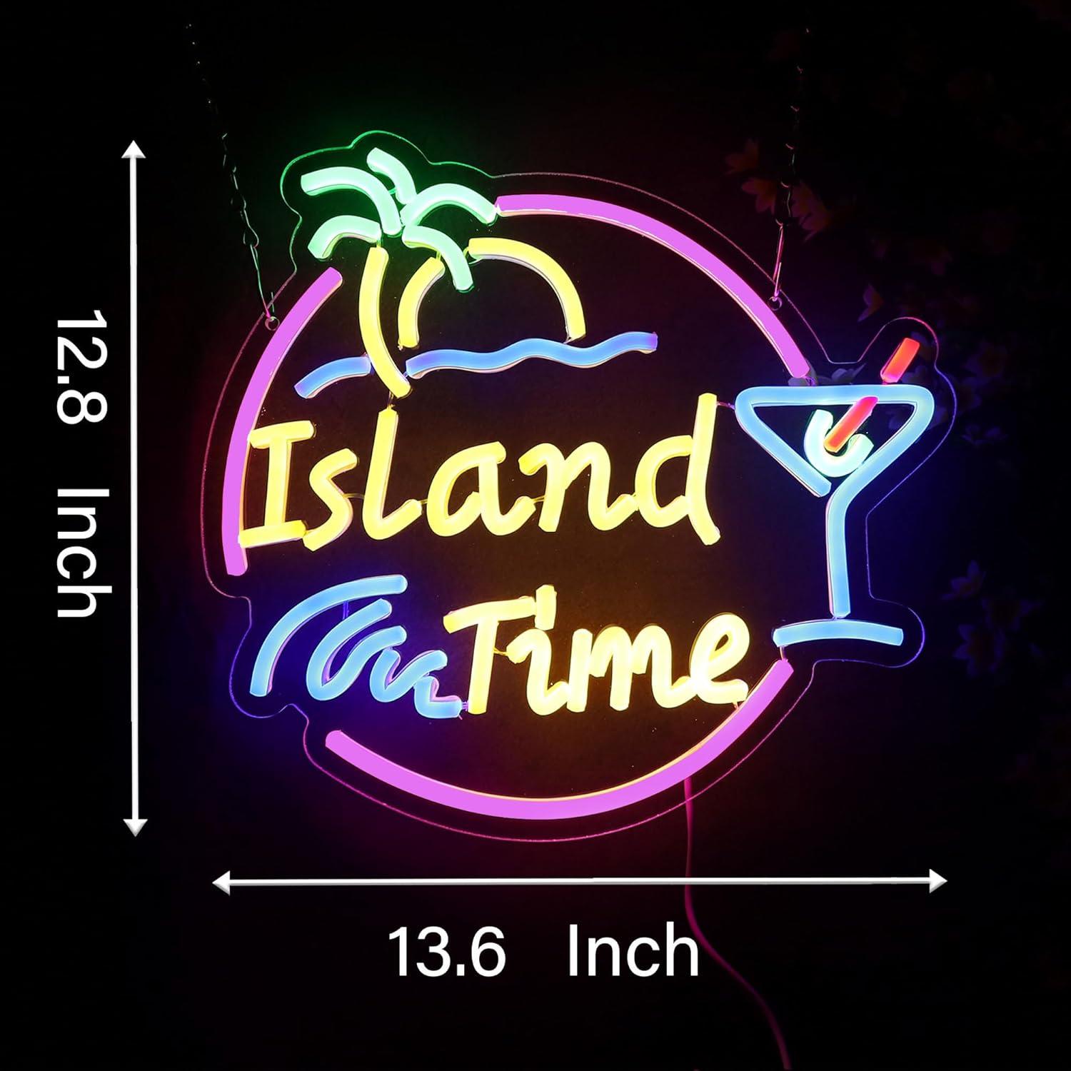 Island Time Neon Sign LED Ligh – Home Decor Wall Art Bewertung und Preis