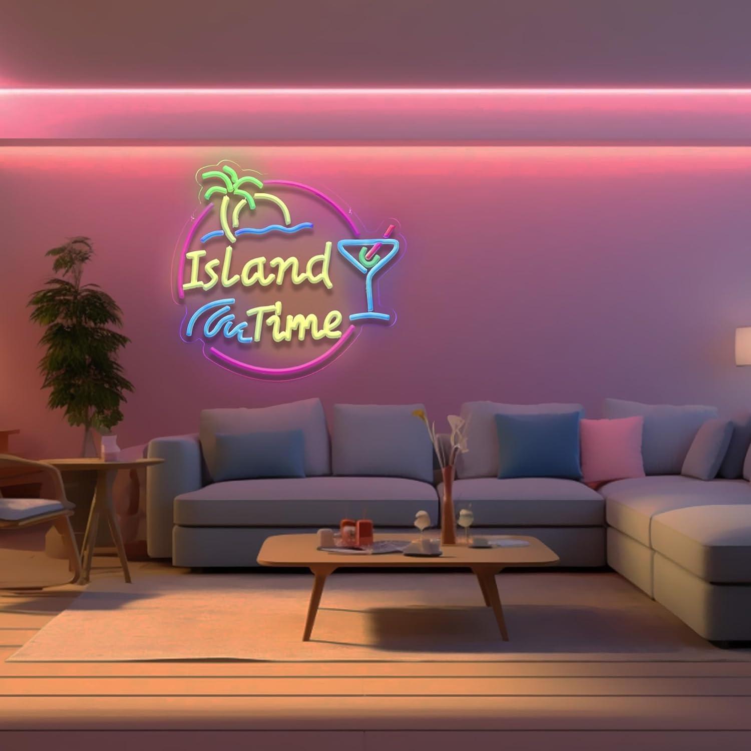 Island Time Neon Sign LED Ligh – Home Decor Wall Art Bewertung und Preis