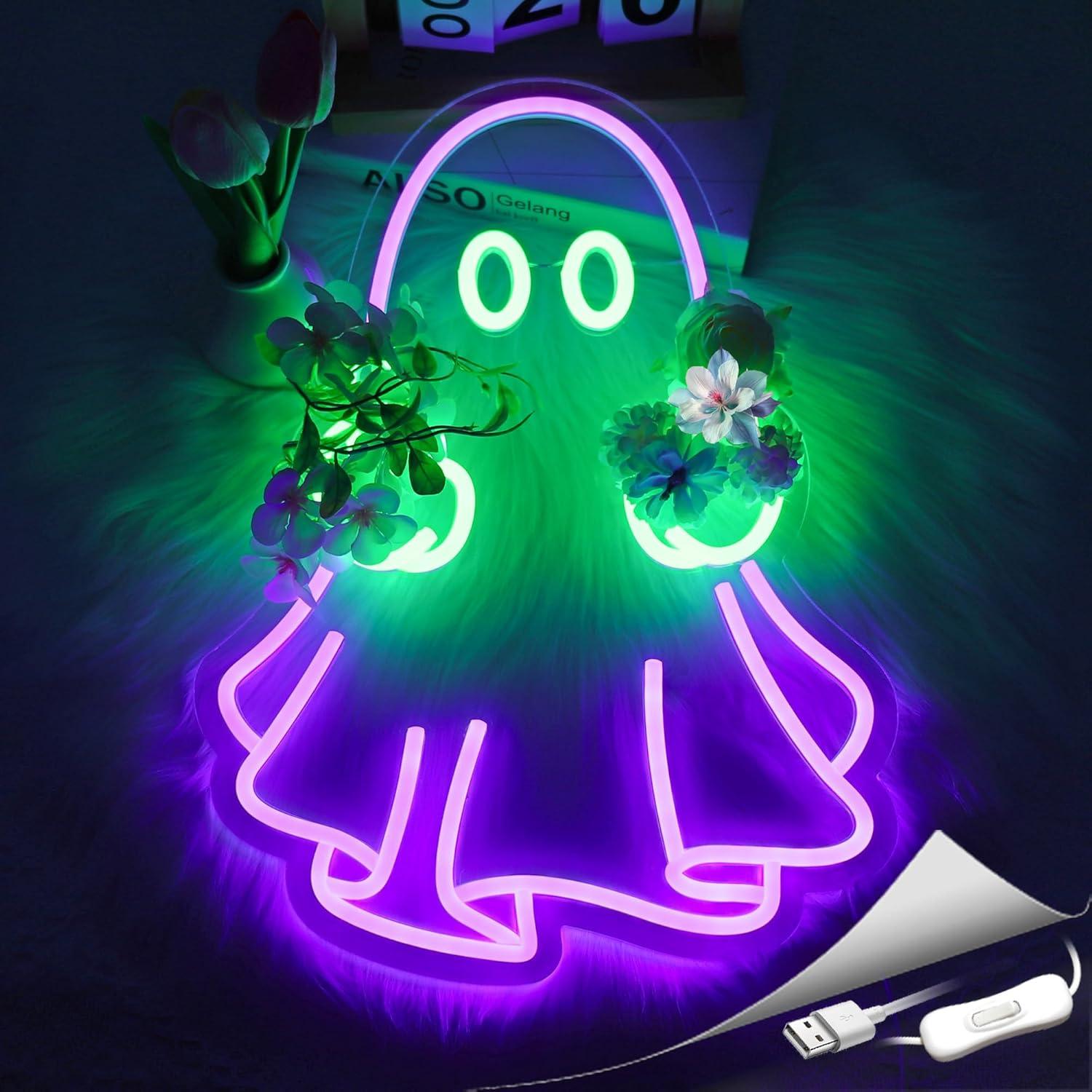 Ghost Neon Sign USB Powered LE – Home Decor Wall Art Bewertung und Preis