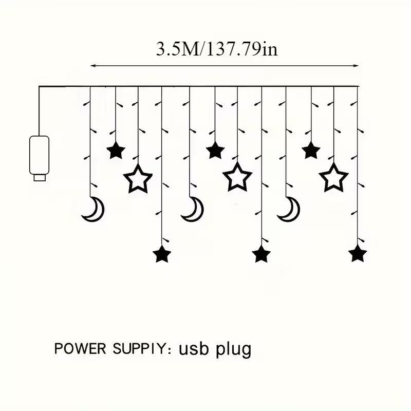 USB-Powered LED Star Moon Curt – Hanging Moon Lamp Bewertung und Preis
