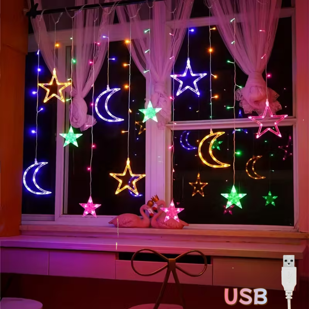 USB-Powered LED Star Moon Curt – Hanging Moon Lamp Bewertung und Preis