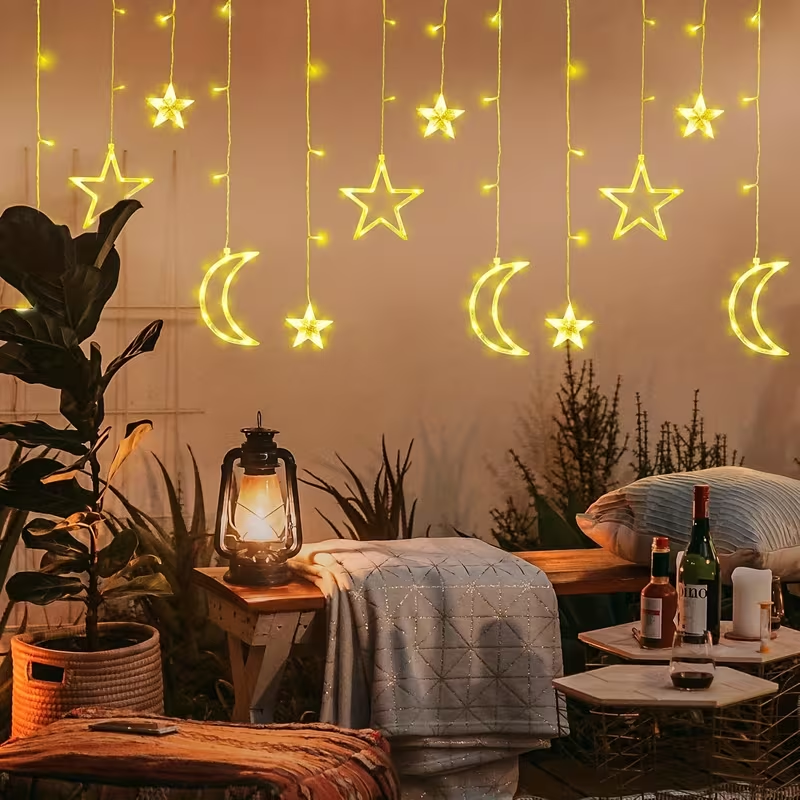 USB-Powered LED Star Moon Curt – Hanging Moon Lamp Bewertung und Preis