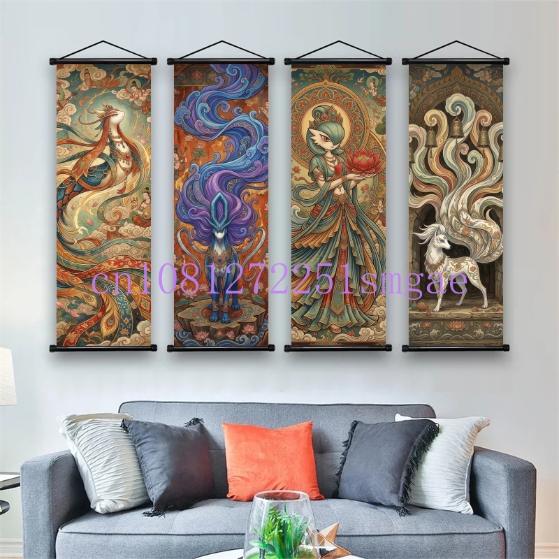 Pokemon Anime Poster Scroll Pa – Canvas Painting Bewertung und Preis