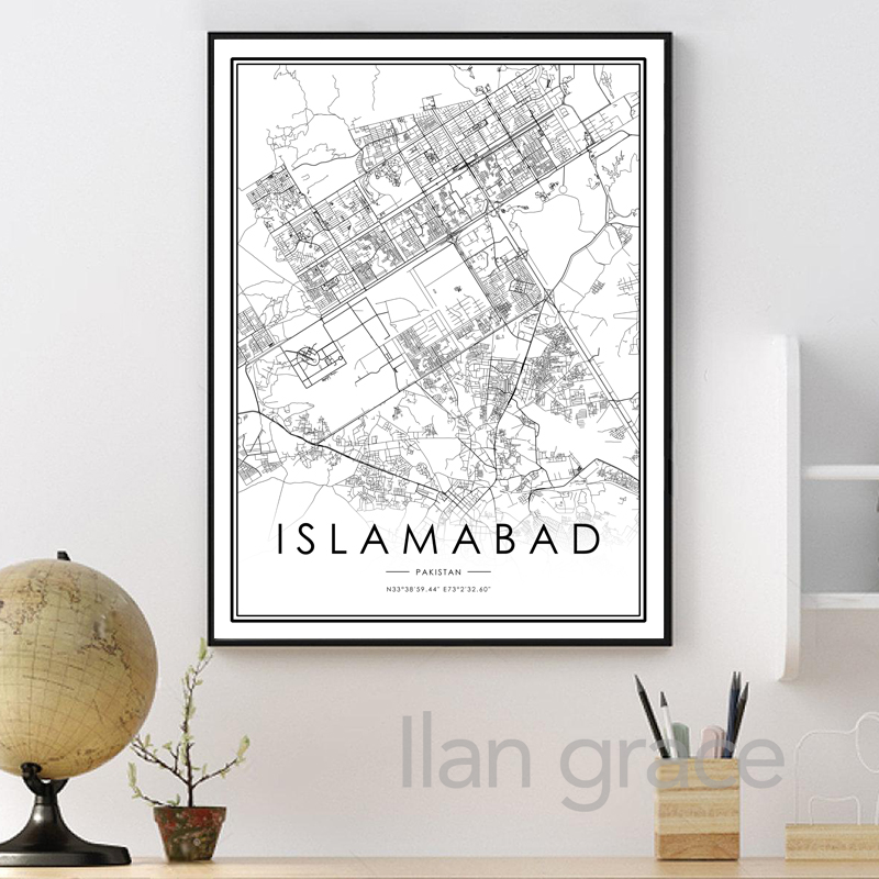 KARACHI City Map Poster ISLAMA – Home Decor Karachi Bewertung und Preis
