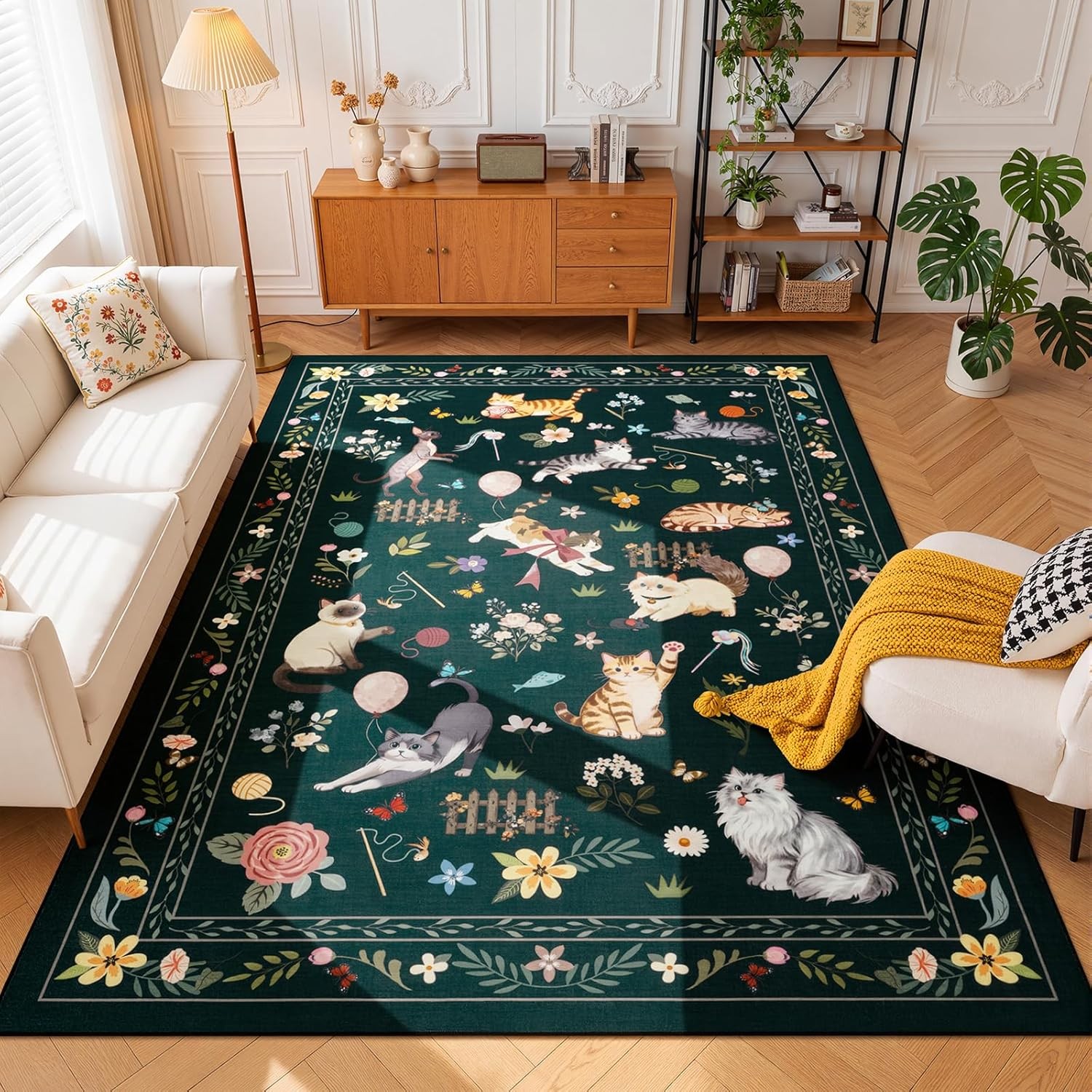 Whimsical Forest Cats Area Rug – Home Decor Retailers Bewertung und Preis