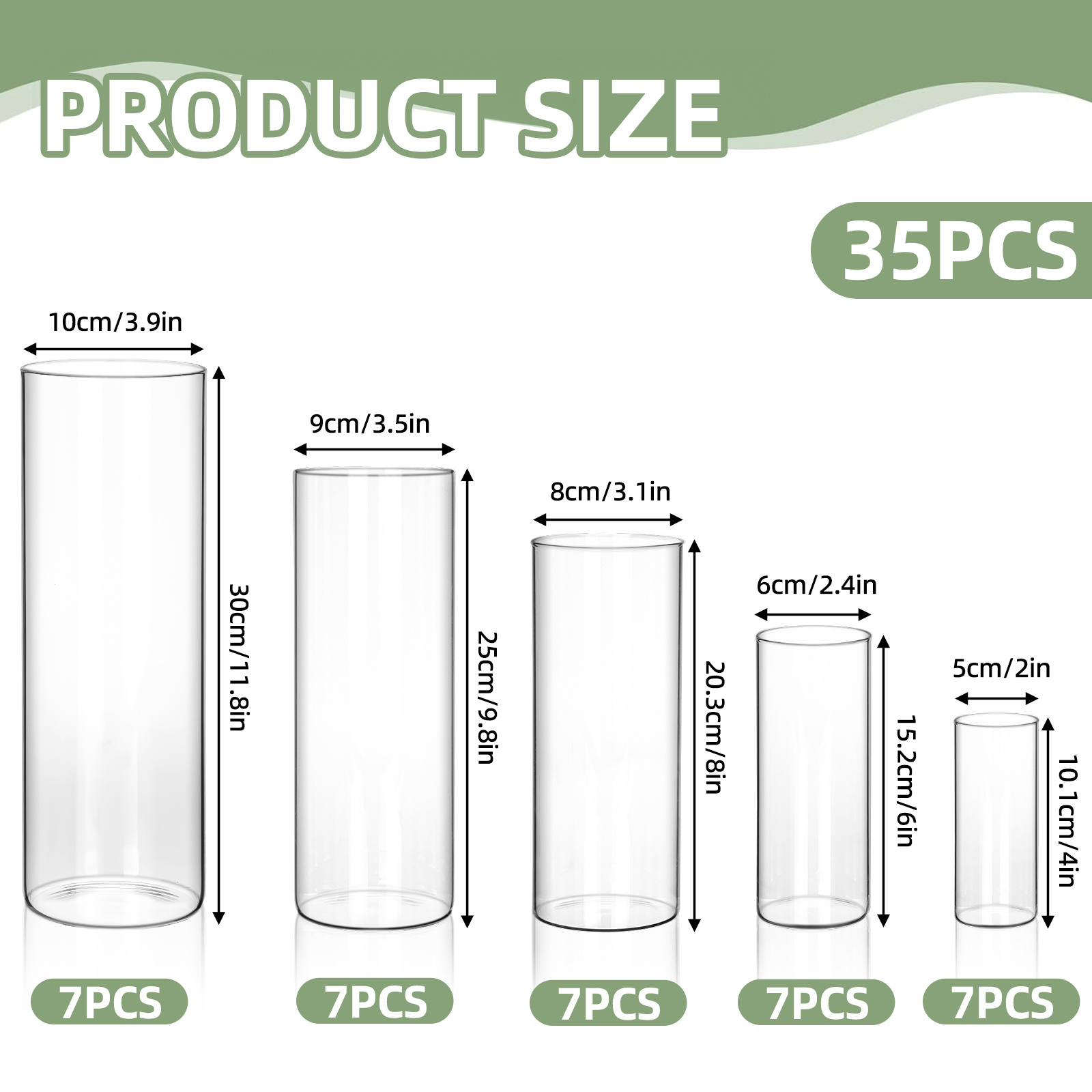 WHONLINE 35pcs Clear Glass Cyl – Floating Shelves Bewertung und Preis