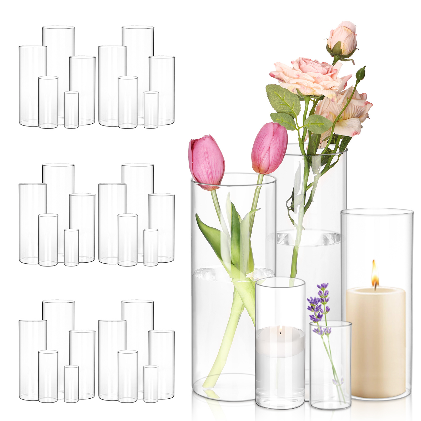 WHONLINE 35pcs Clear Glass Cyl – Floating Shelves Bewertung und Preis