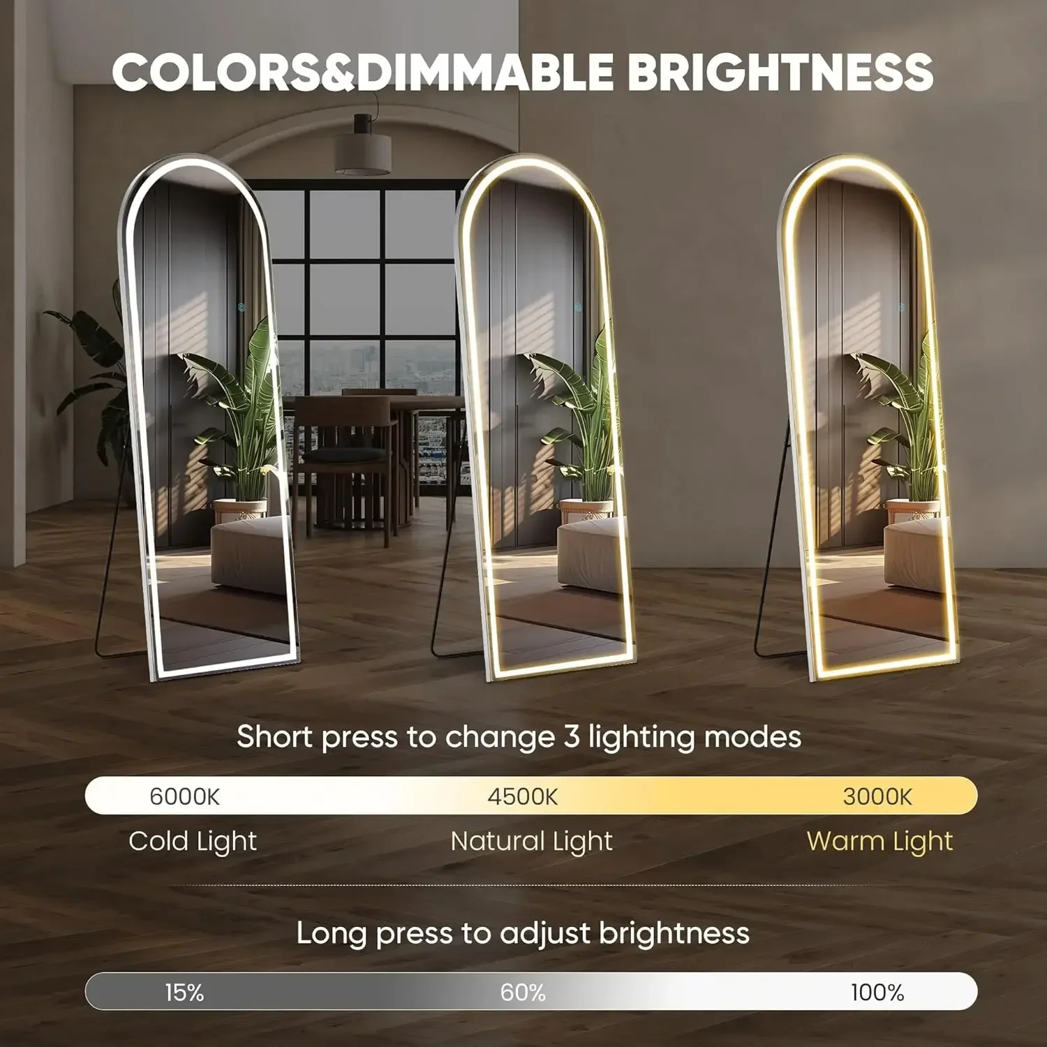 Full Body Wall Mirror with LED – Flooring Home Decor Bewertung und Preis