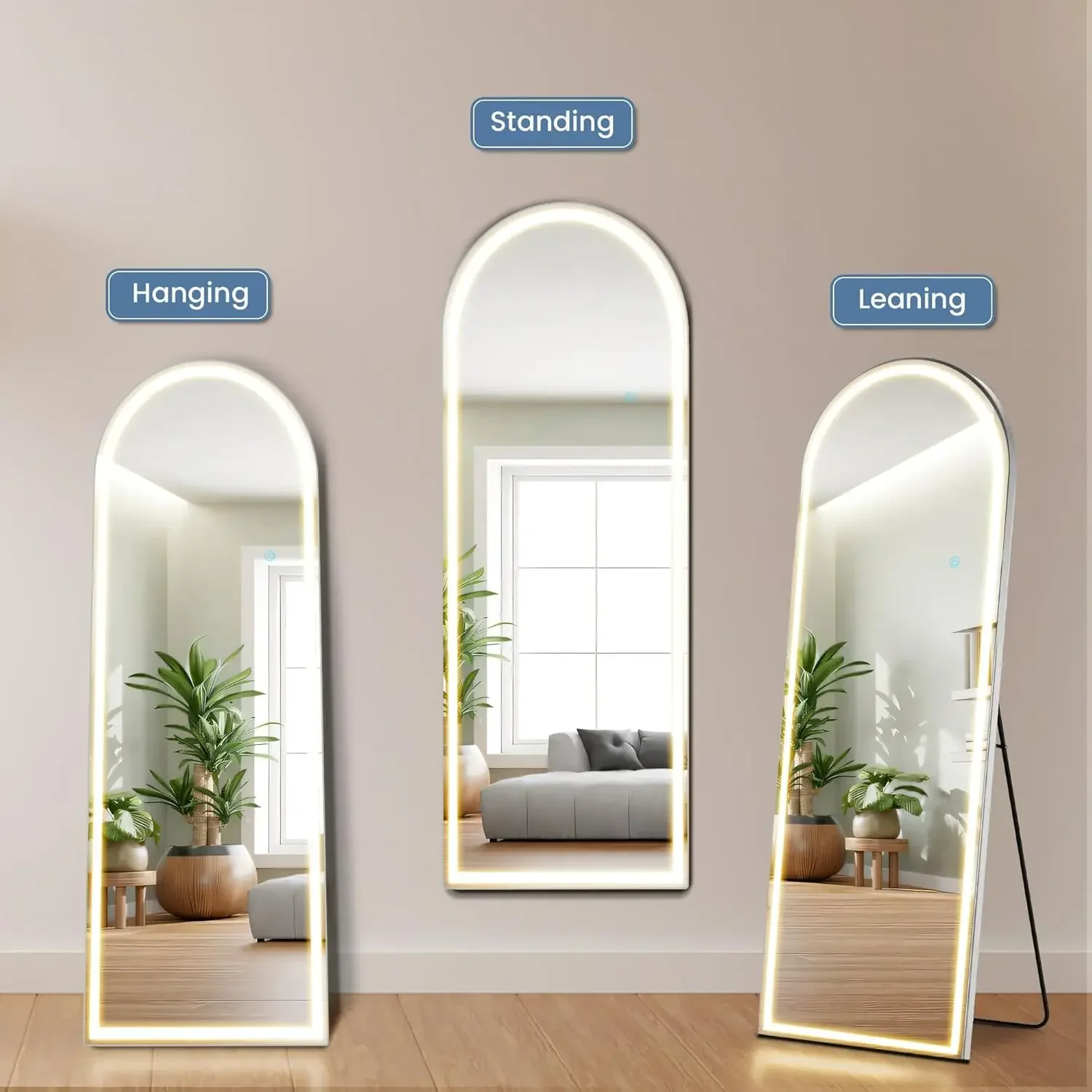 Full Body Wall Mirror with LED – Flooring Home Decor Bewertung und Preis