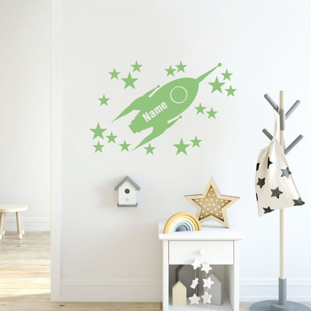 1pc Cartoon Rockets and stars  – Home Decor Wall Art Bewertung und Preis