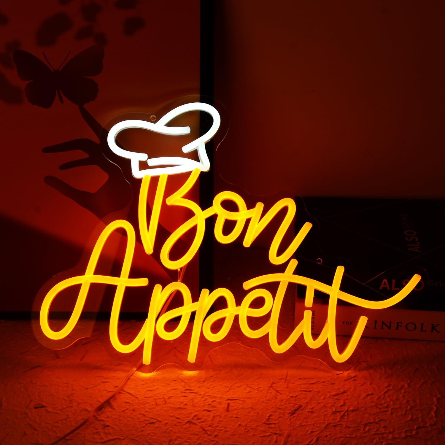 Bon Appetit Chef Hat Neon Sign – Home Decor Wall Art Bewertung und Preis