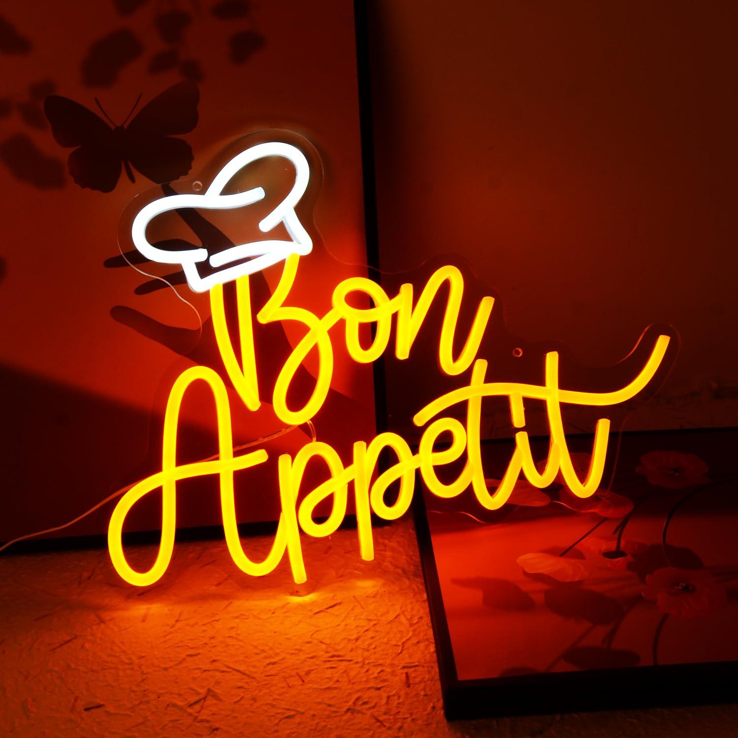 Bon Appetit Chef Hat Neon Sign – Home Decor Wall Art Bewertung und Preis