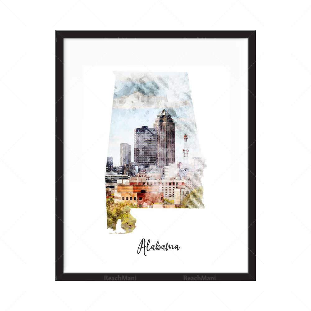 Impression de carte aquarelle  – Home Decor Qatar Bewertung und Preis
