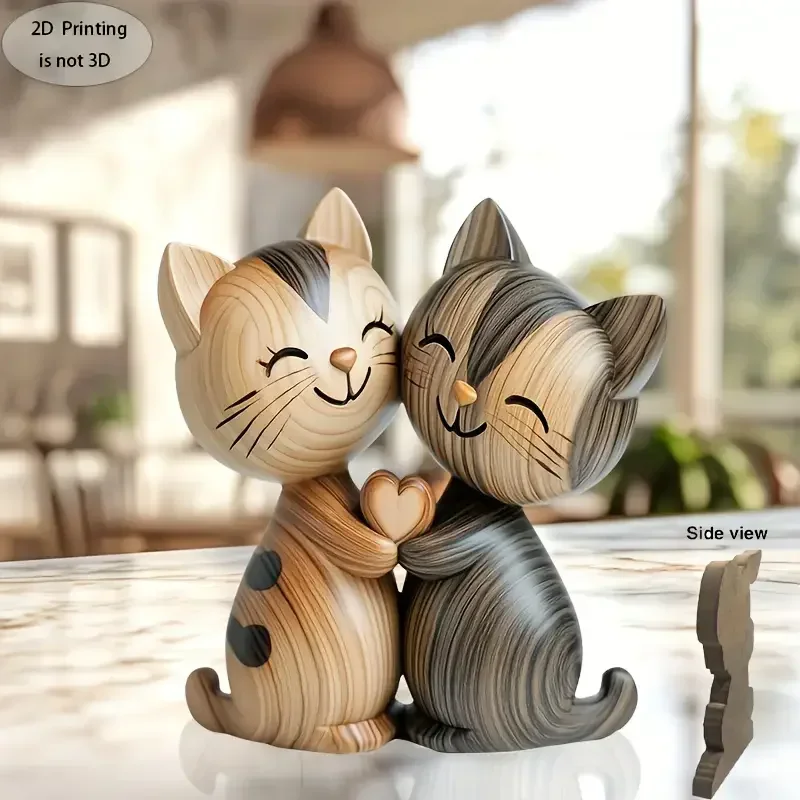 2D Flat Cat Wooden Kitten Dog  – Home Decor Enthusiast Bewertung und Preis