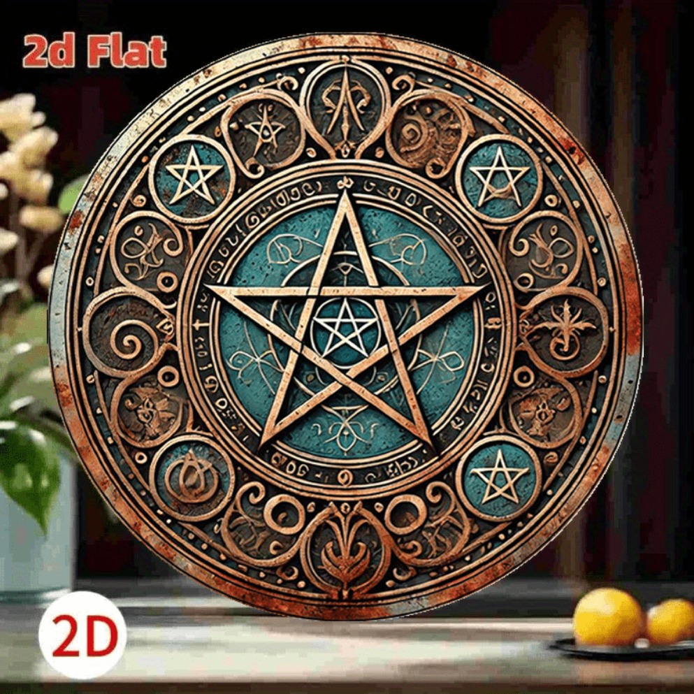 Vintage Wiccan Pentagram Metal – Home Decor Enthusiast Bewertung und Preis