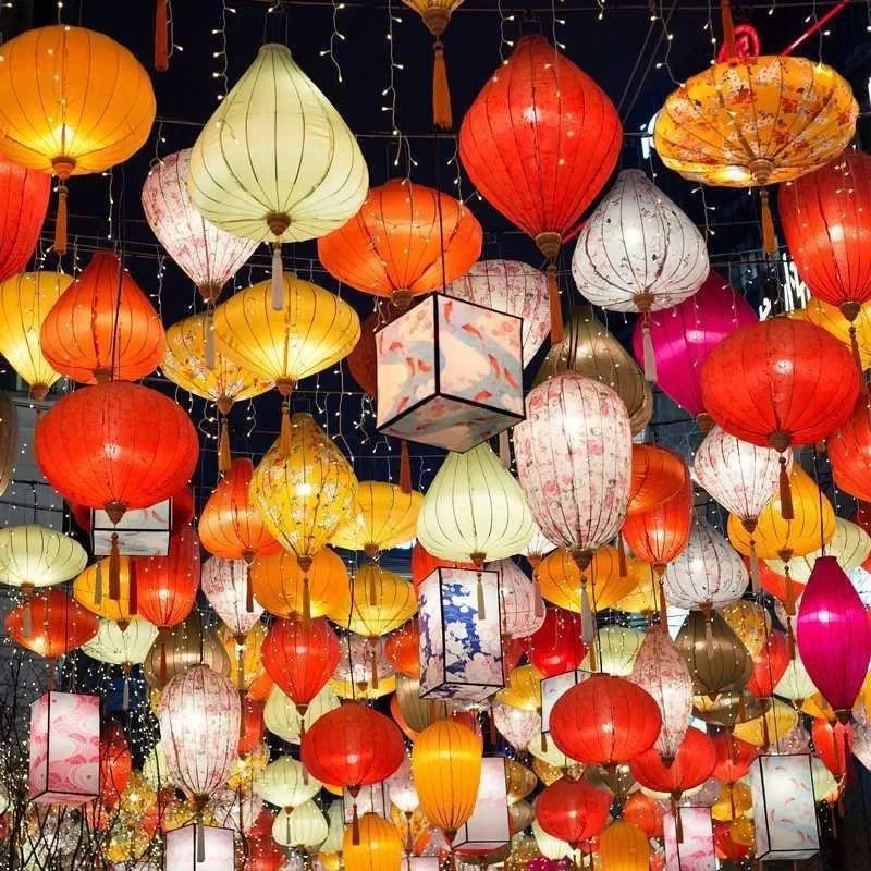 Vintage Silk Lanterns 12 inch  – Home Decor Vietnam Bewertung und Preis