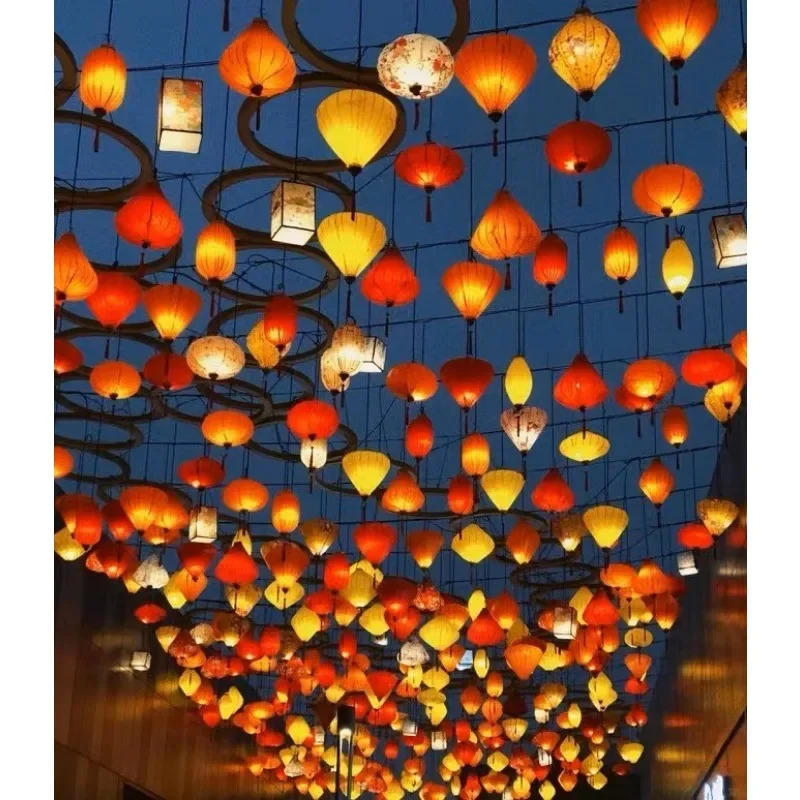 Vintage Silk Lanterns 12 inch  – Home Decor Vietnam Bewertung und Preis