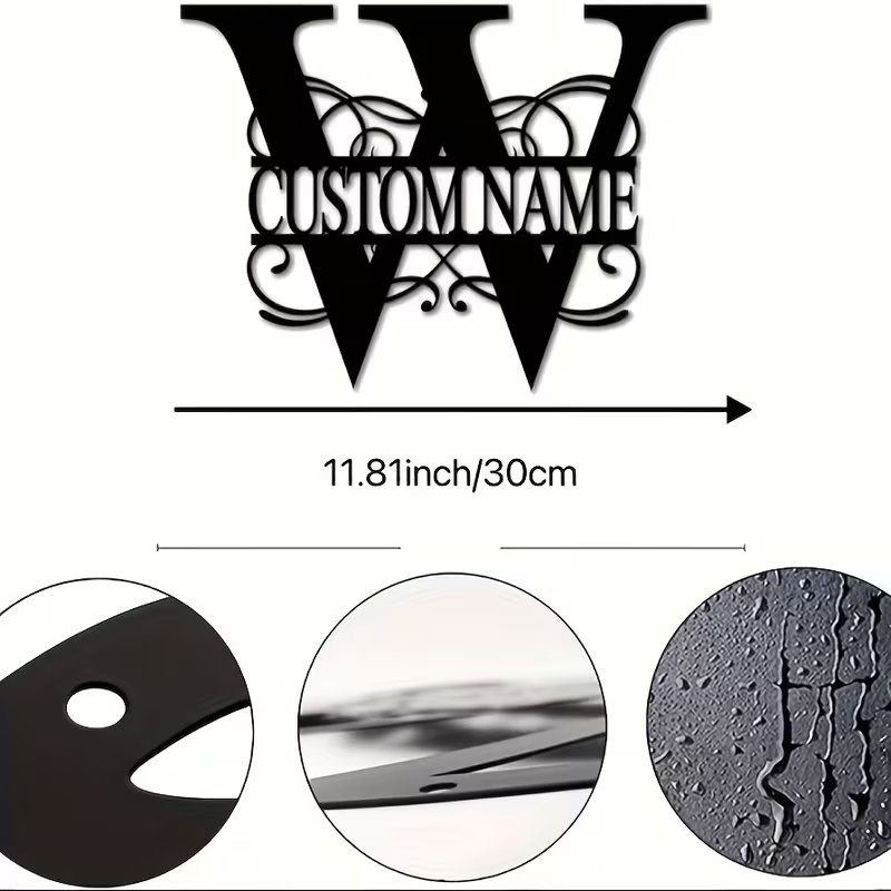 Classic Custom Monogram Metal  – Home Decor Wall Art Bewertung und Preis