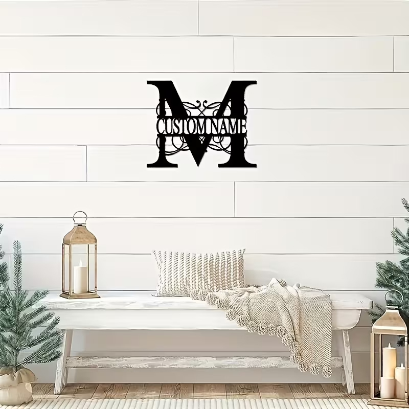 Classic Custom Monogram Metal  – Home Decor Wall Art Bewertung und Preis