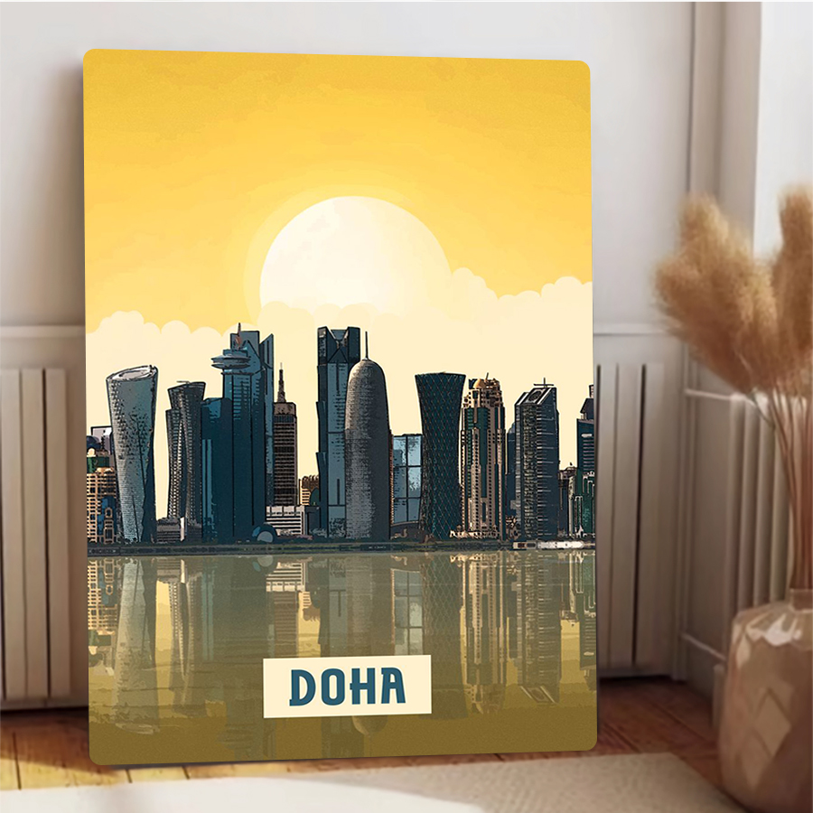 Doha Skyline Metal Wall Art Qa – Home Decor Qatar Bewertung und Preis